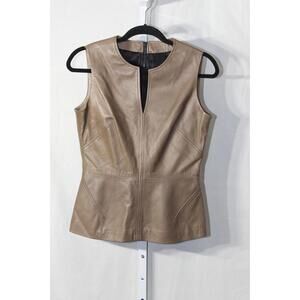 Karolina Zmarlak Sleeveless Lambskin Leather Vest sz. 8